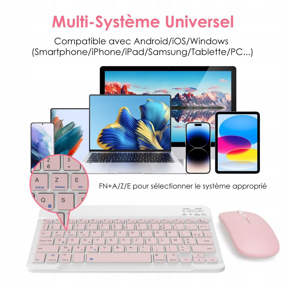 WIRELESS AZERTY KEYBOARD + BLUETOOTH MOUSE Manufacturer no brand