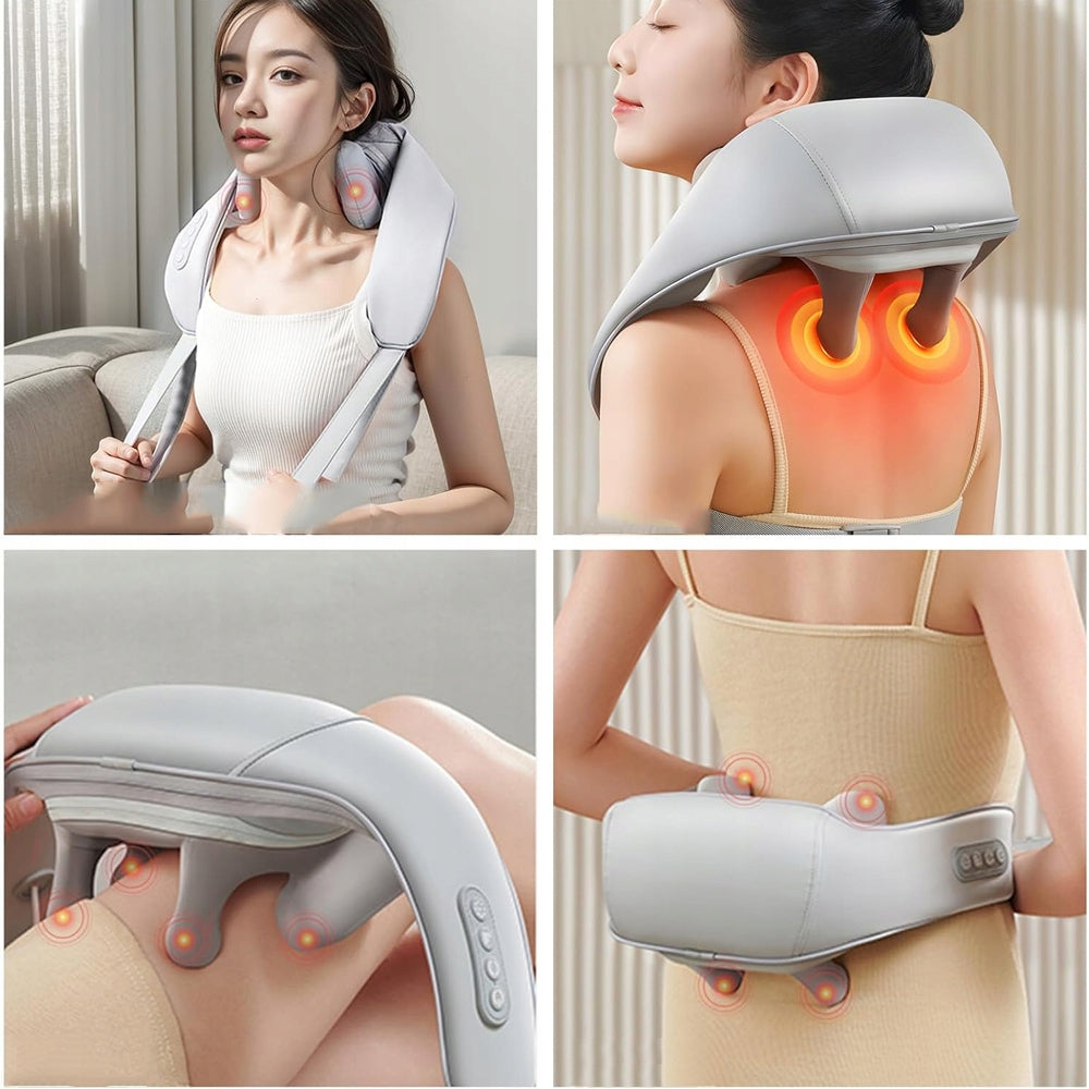 WIRELESS BACK NECK MASSAGER HEATED SHIATSU 3D PORTABLE Packaging status original