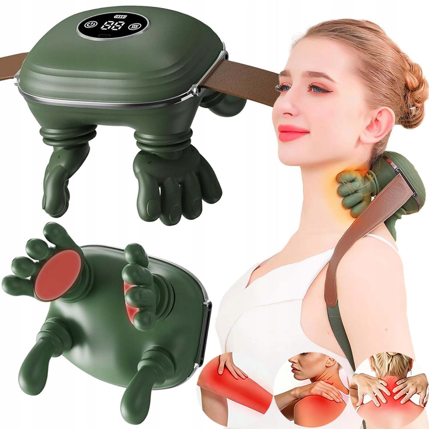WIRELESS BACK SHOULDER NECK MASSAGER FOR ELECTRIC BATTERY