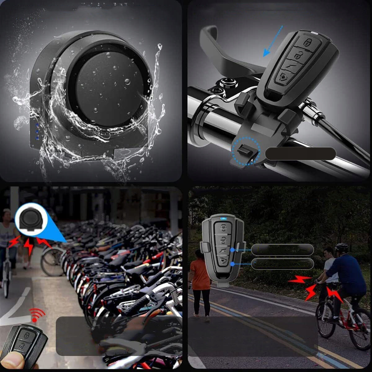 WIRELESS BICYCLE ALARM LOCK, ANTI-BURGLARY ALARM FOR BICYCLE Brand no brand