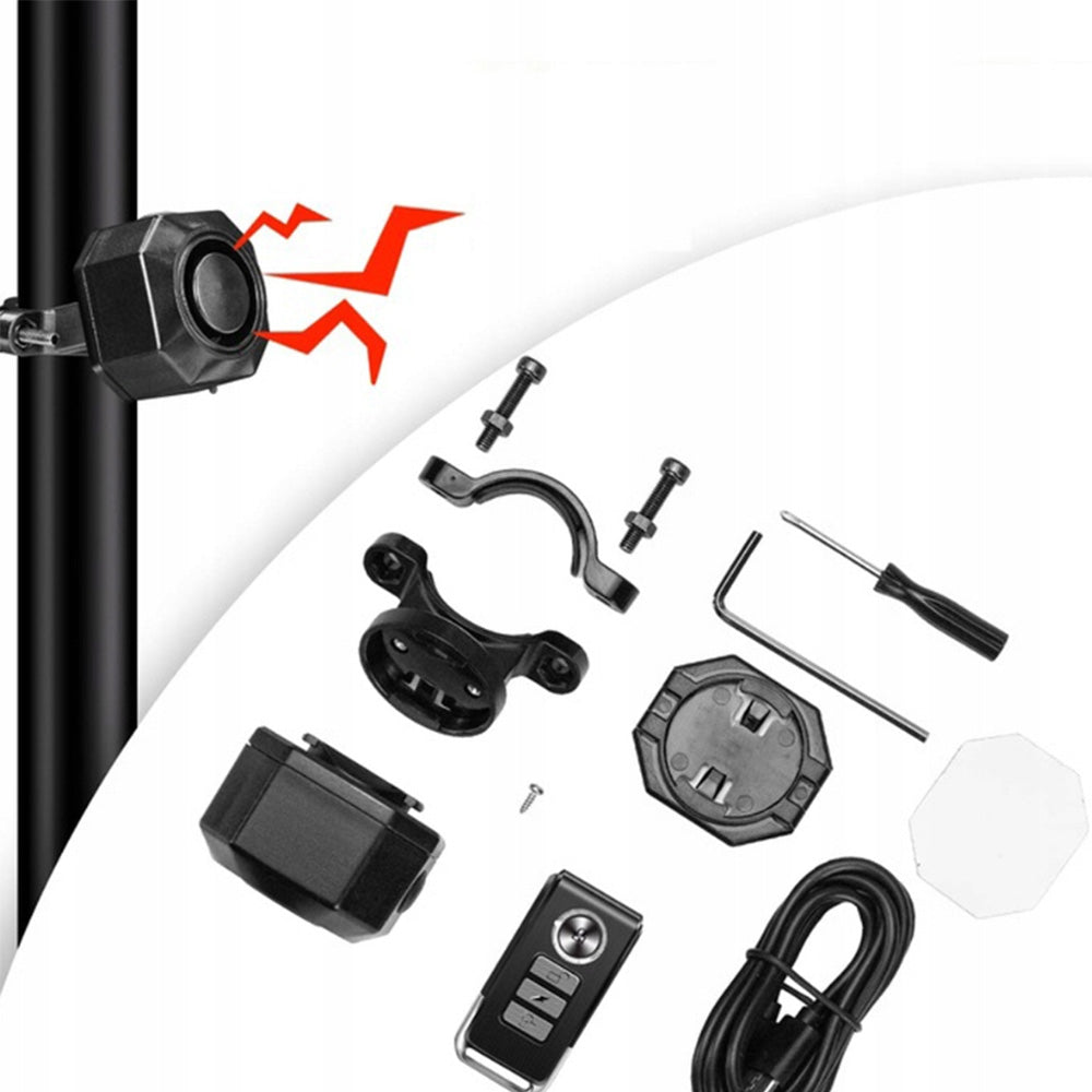 WIRELESS BICYCLE ANTI-THEFT SYSTEM, WATERPROOF VIBRATION ALARM Packaging status original