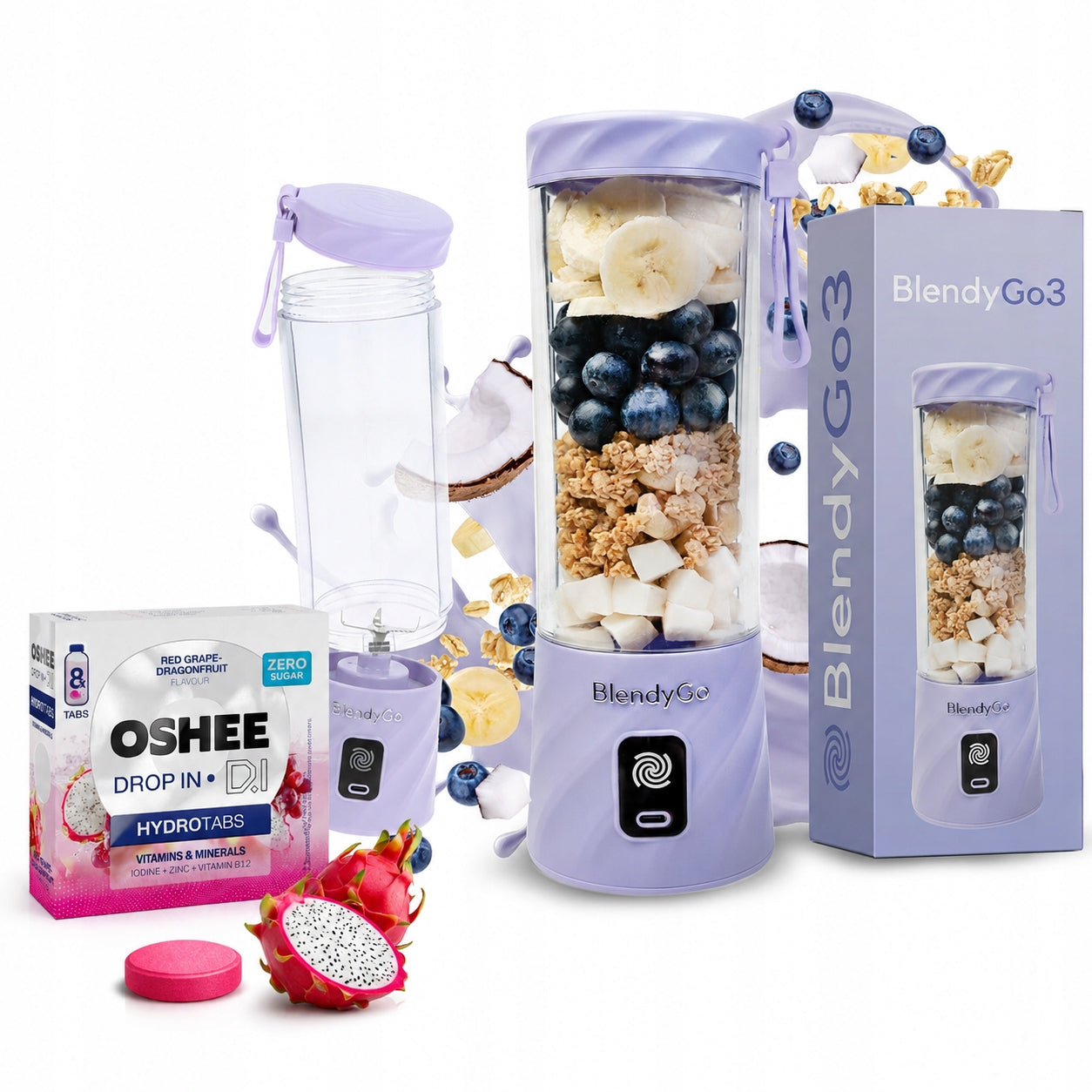 WIRELESS BLENDER BlendyGo 3 PORTABLE 250W + OSHEE TABS
