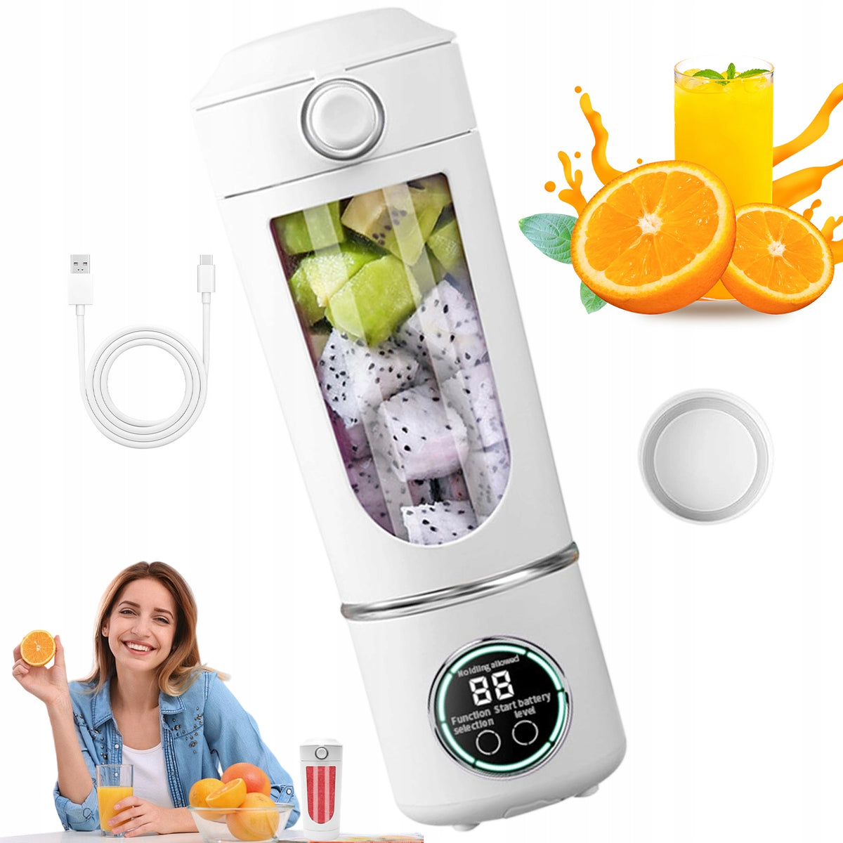 WIRELESS BLENDER PORTABLE MINI JUICER 700ML EASY CLEANING