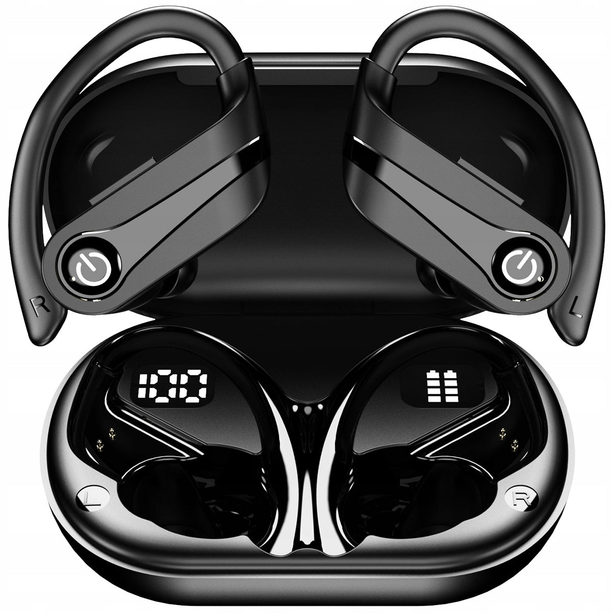 WIRELESS BLUETOOTH 5.3 PRO SPORT HEADPHONES IN-EAR TWS + POWERBANK
