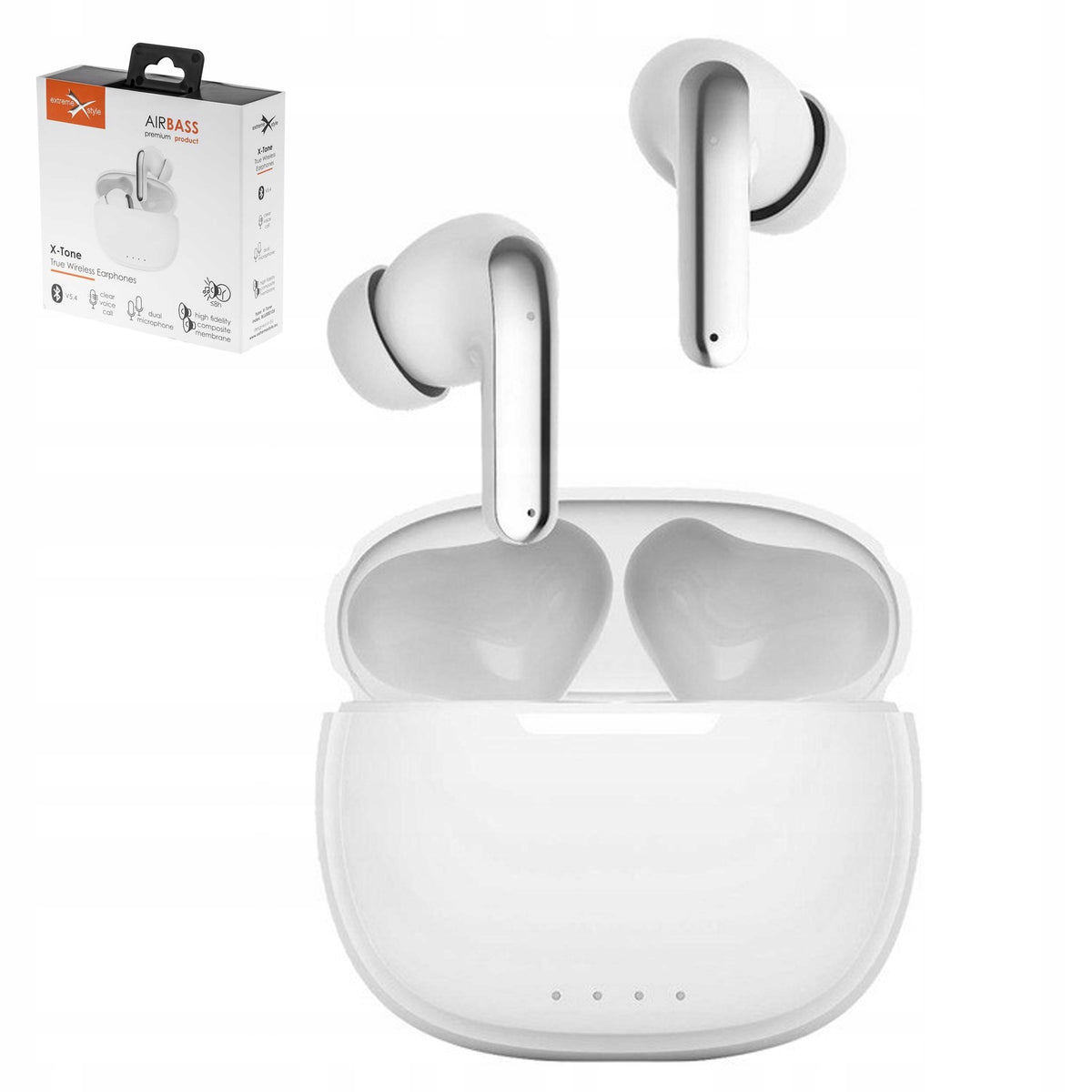 WIRELESS BLUETOOTH AIR BASS EARBUDS WITH CASE FOR WORK