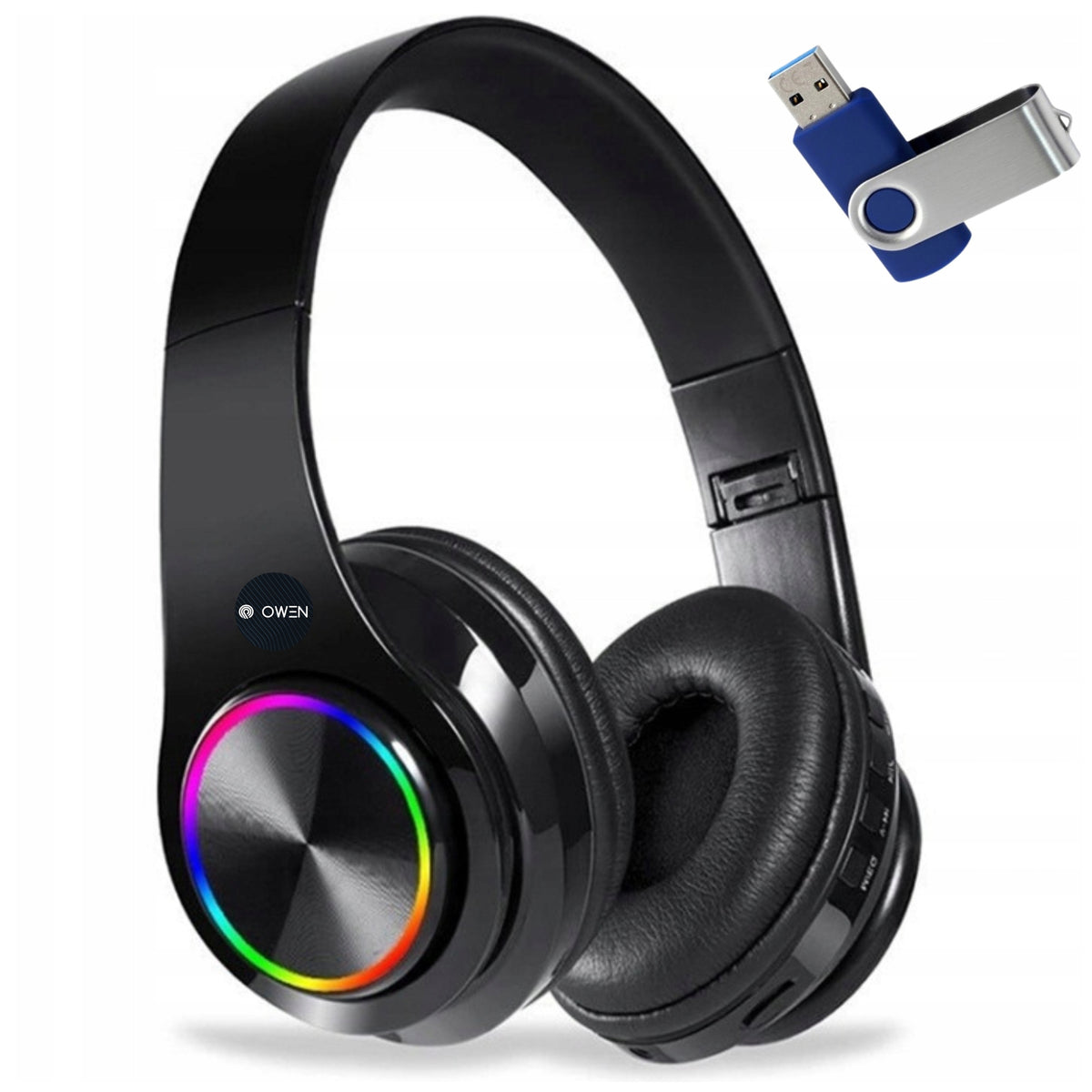WIRELESS BLUETOOTH HEADPHONES RGB GAMING MICROPHONE FOR PLAYER