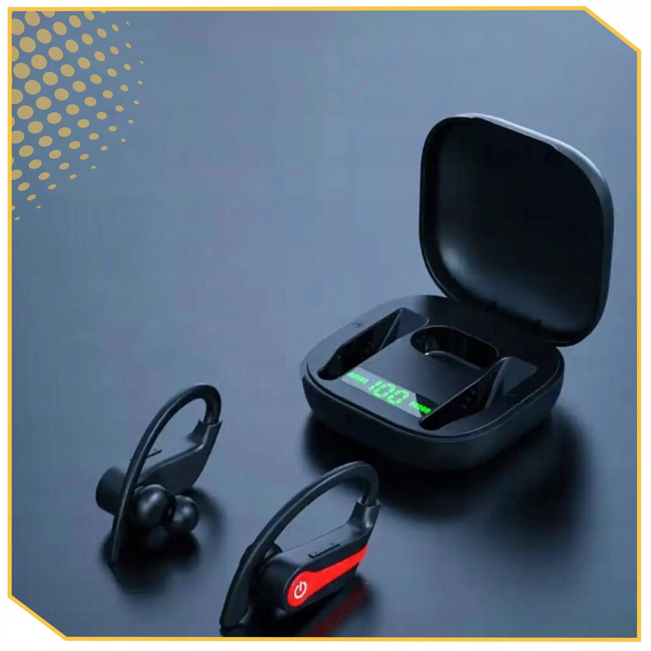 WIRELESS BLUETOOTH HEADPHONES SPORTS RUNNING POWERBANK MICROPHONE 5.1 Manufacturer code Z MIKROFONEM DO ROZMÓW BIEGANIA BT POWERBANK