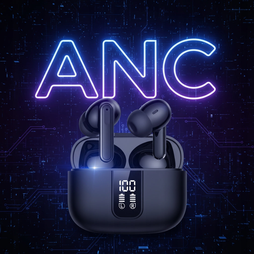 WIRELESS BLUETOOTH IN-EAR HEADPHONES BLACK ANC BT 5.3 POWERBANK Manufacturer code Słuchawki bluetooth 5.3 TWS JGS-Y40 ENC