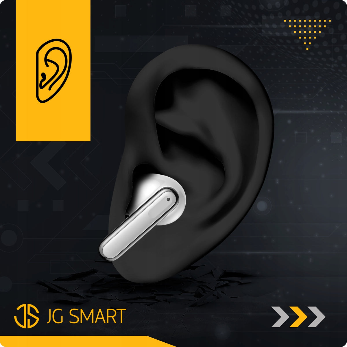 WIRELESS BLUETOOTH IN-EAR HEADPHONES WHITE ANC ENC BT 5.3 SPORTS Packaging status original
