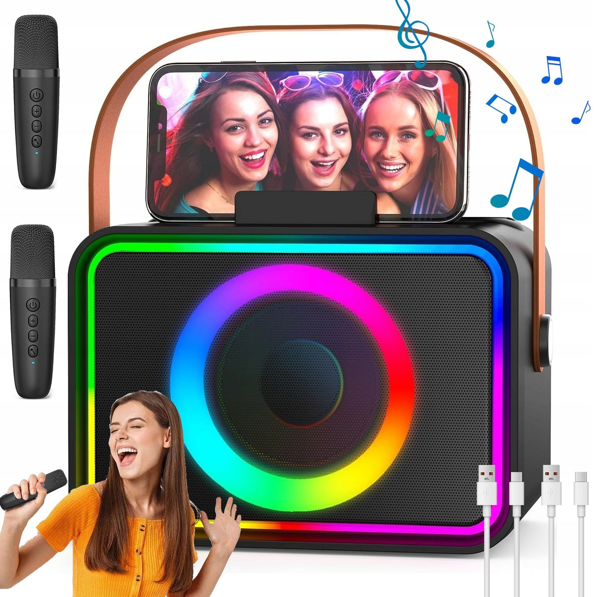 WIRELESS BLUETOOTH KARAOKE SPEAKER 10W STEREO SOUND 360 DEGREE
