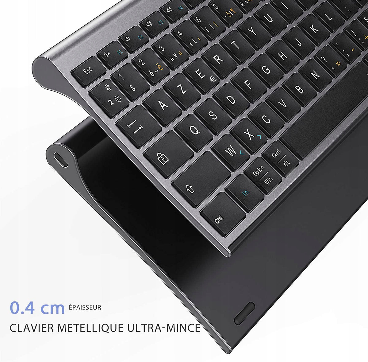 WIRELESS BLUETOOTH KEYBOARD GREY AZERTY J. FRENCH 3 CHANNELS Manufacturer ASHU