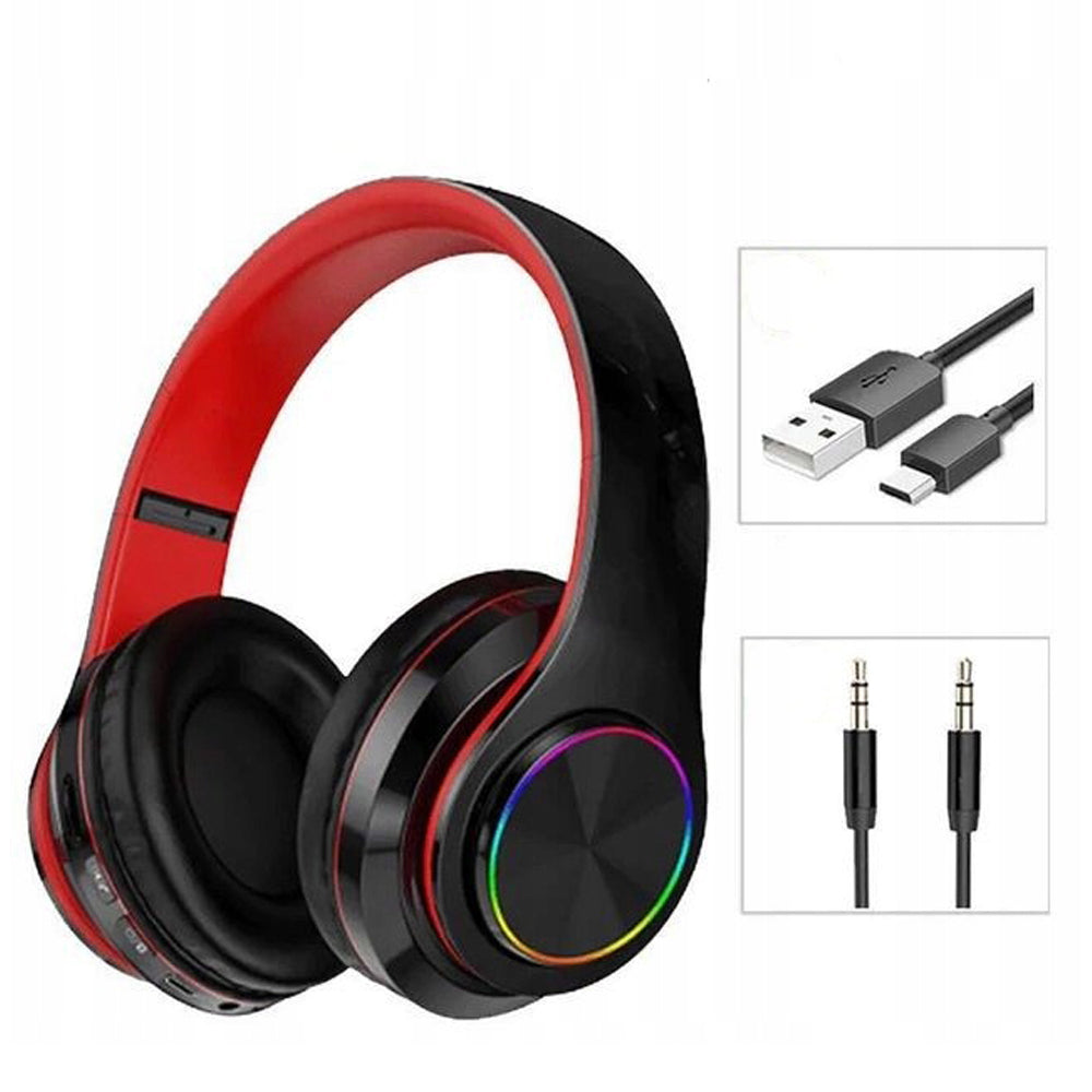WIRELESS BLUETOOTH MP3 HEADPHONES ON-EAR RGB MICROPHONE FOR BABY
