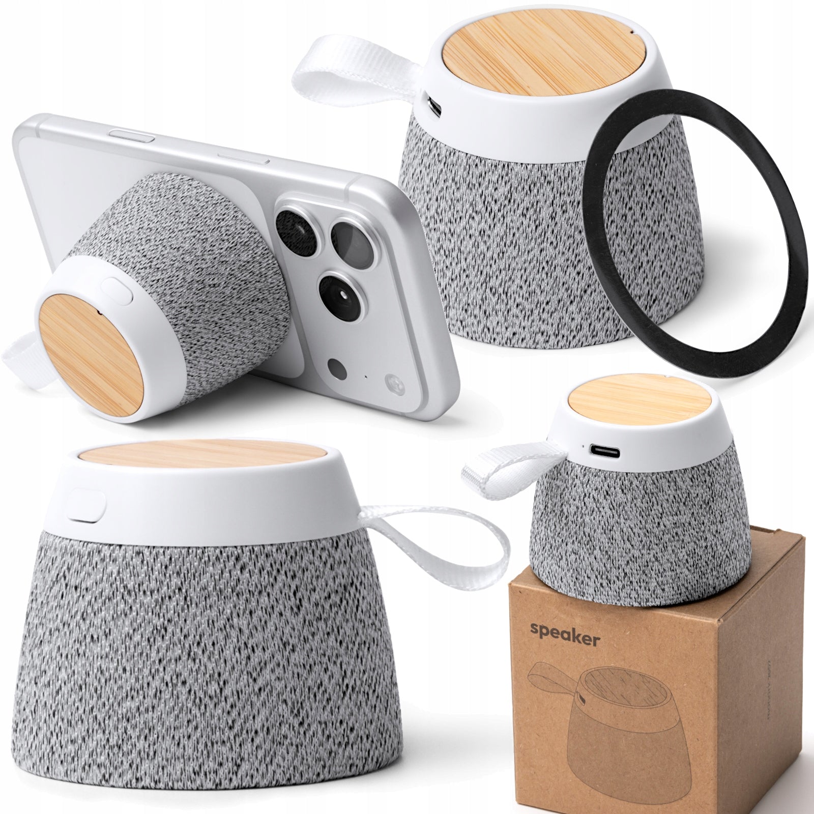 WIRELESS BLUETOOTH SPEAKER 5W 300mAh MAGNETIC PHONE STAND