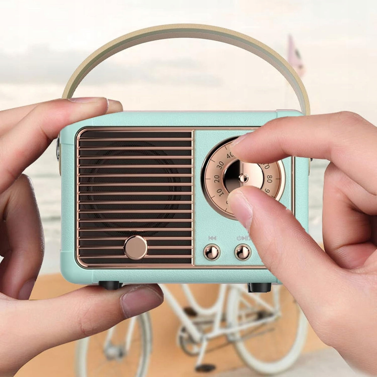 WIRELESS BLUETOOTH SPEAKER BLUE VINTAGE RETRO RADIO MINI Model other