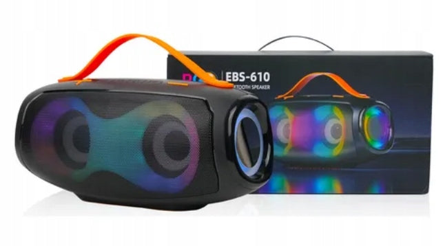 WIRELESS BLUETOOTH SPEAKER EBS-610 RGB LED 20W AUX TF