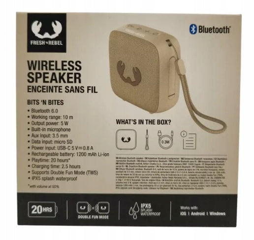 WIRELESS BLUETOOTH SPEAKER - FRESH 'N REBEL 1ARB510SS Manufacturer code 05488