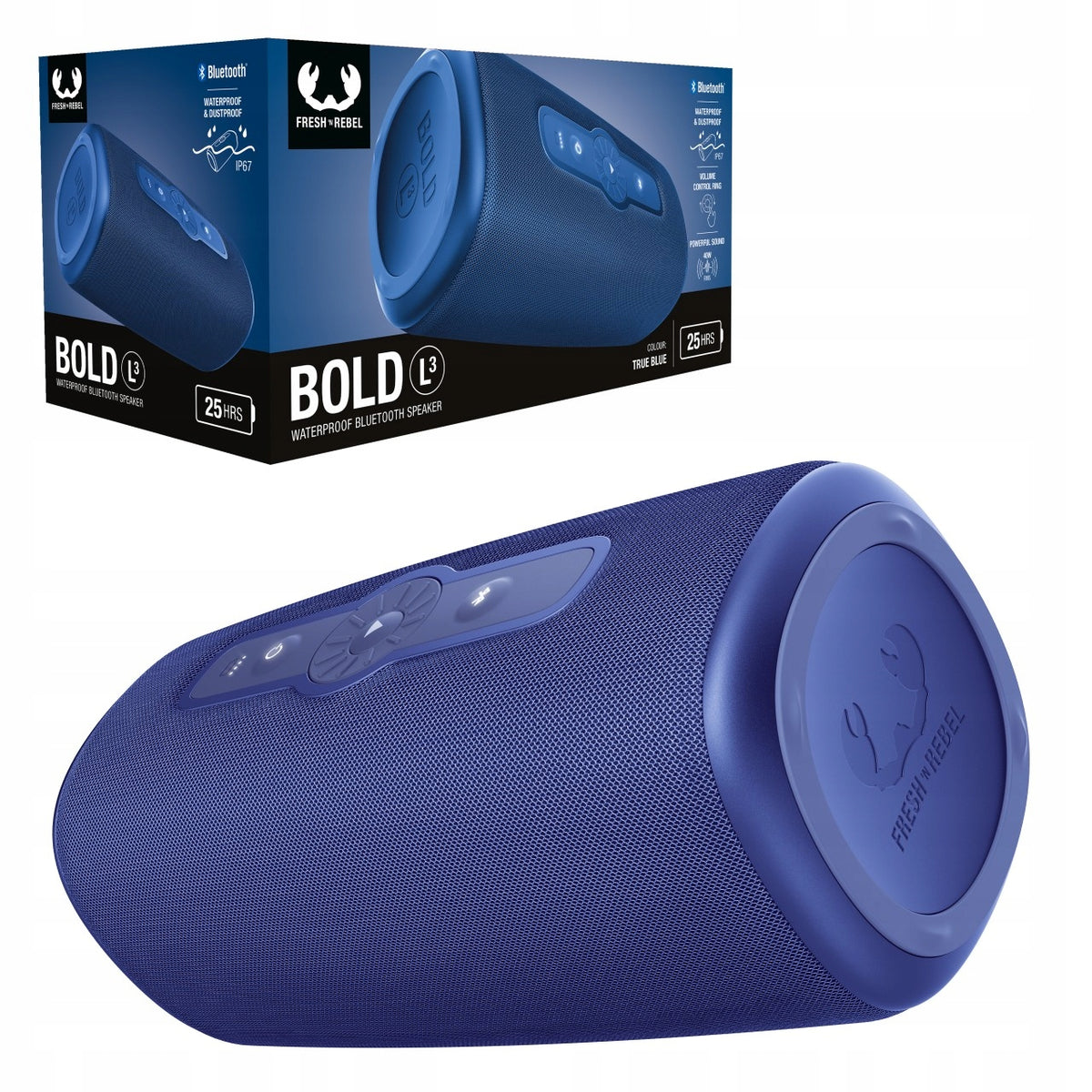 WIRELESS BLUETOOTH SPEAKER FRESH 'N REBEL BOLD L3 40W TRUE BLUE