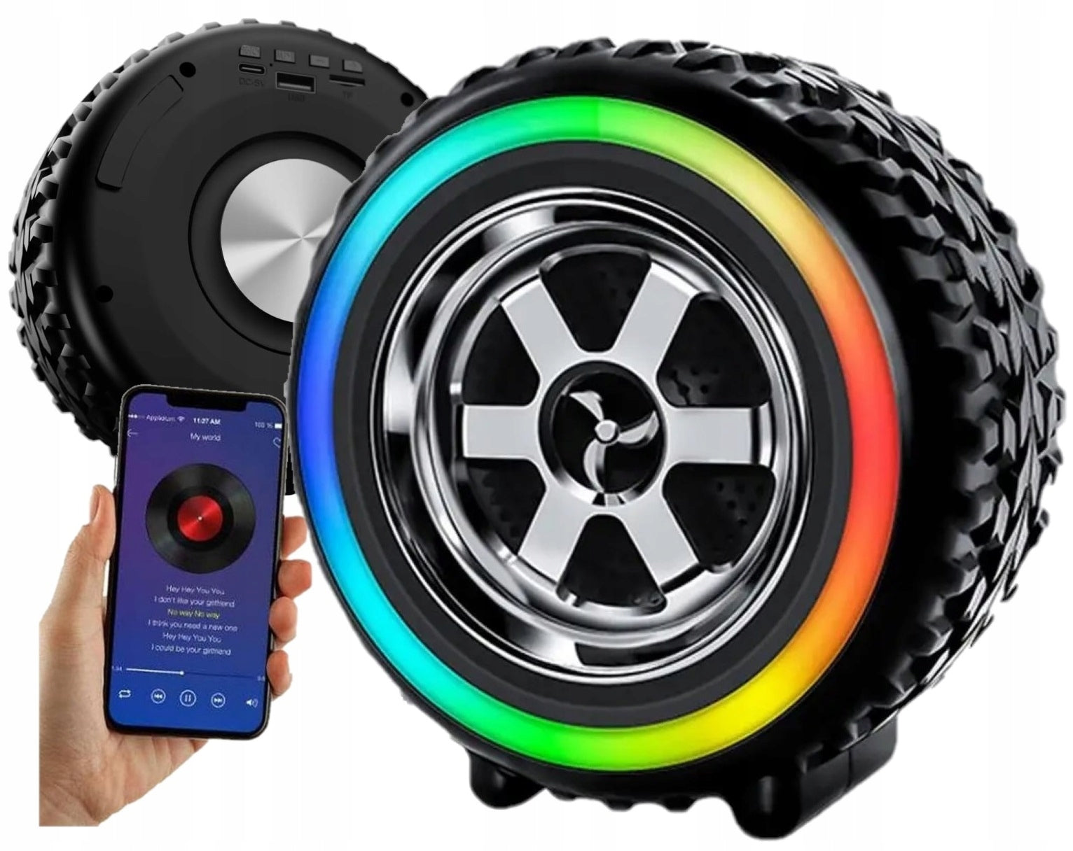 WIRELESS BLUETOOTH SPEAKER GLOWING MOBILE UNIVERSAL USB LED CARD
