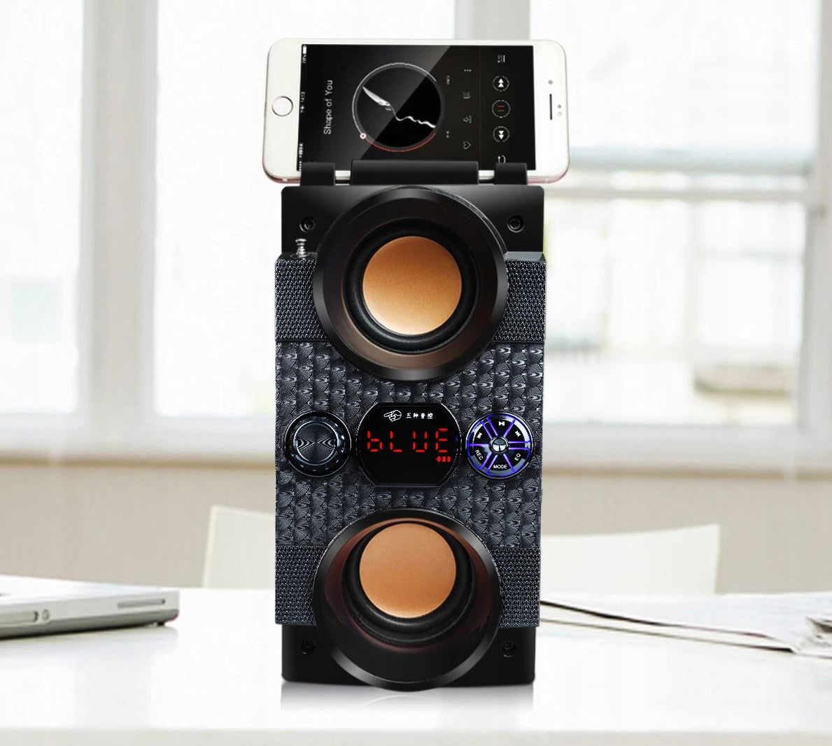 WIRELESS BLUETOOTH SPEAKER MINI COLUMN RADIO Color black