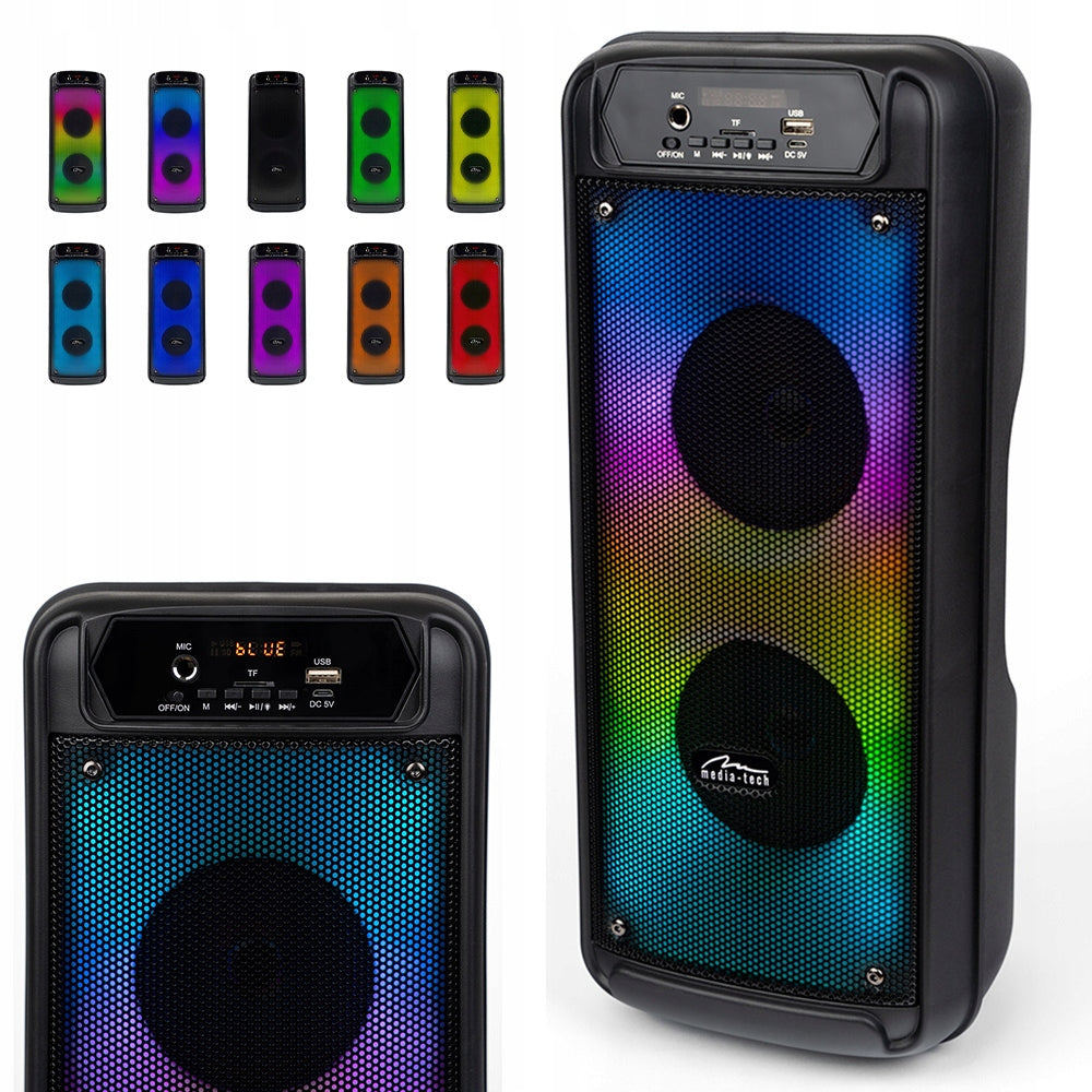 WIRELESS BLUETOOTH SPEAKER Mobile Column 600W RGB/FLAME RADIO MP3