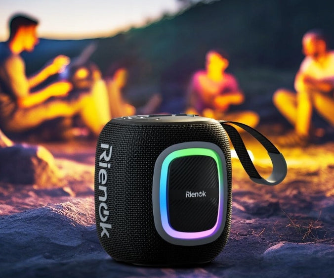 WIRELESS BLUETOOTH SPEAKER RIENOK S2 RGB LED USB/AUX/TF BLACK Brand no brand