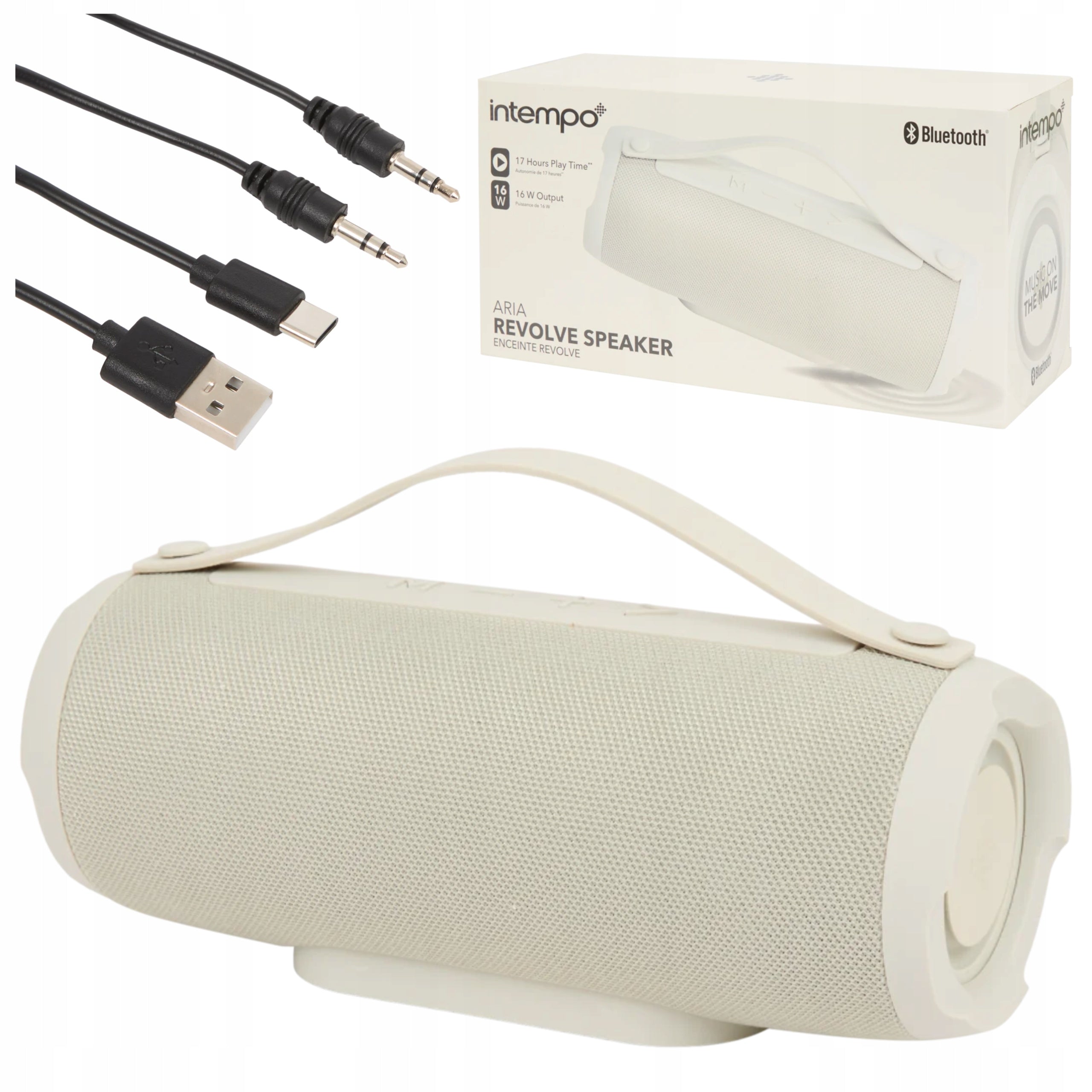 WIRELESS BLUETOOTH SPEAKER USB-C SPEAKER PORTABLE CABLES INCLUDED