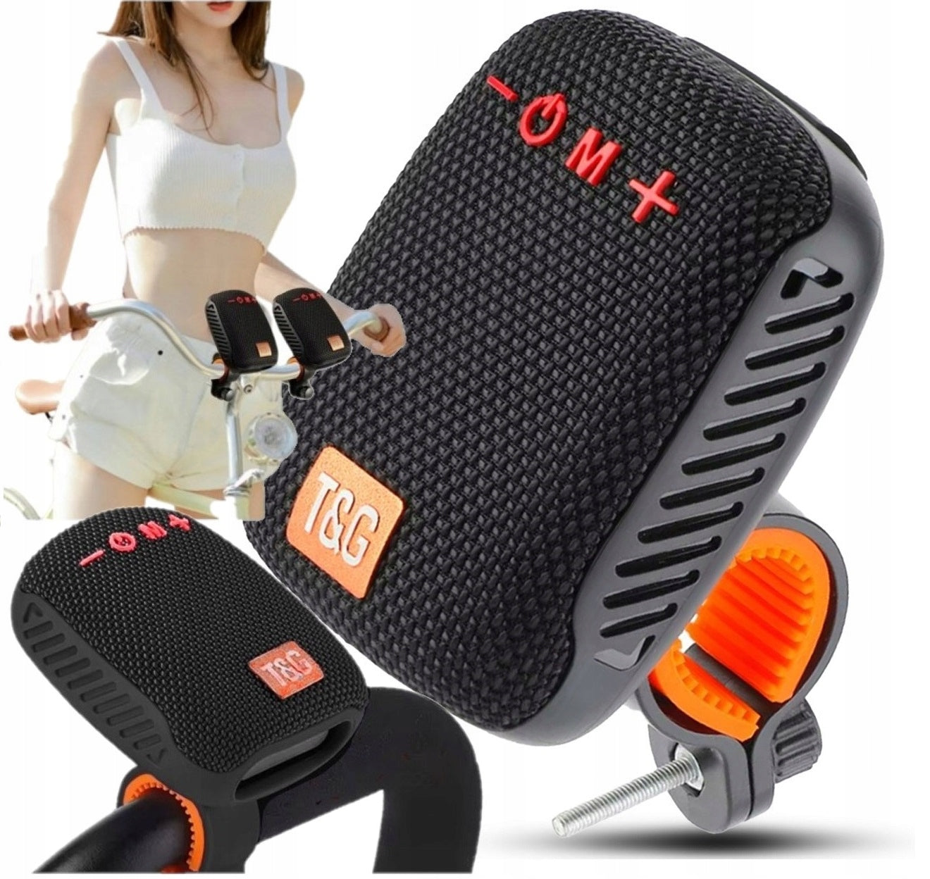 WIRELESS BLUETOOTH SPEAKER WITH BIKE HOLDER SCOOTER STROLLER RADIO