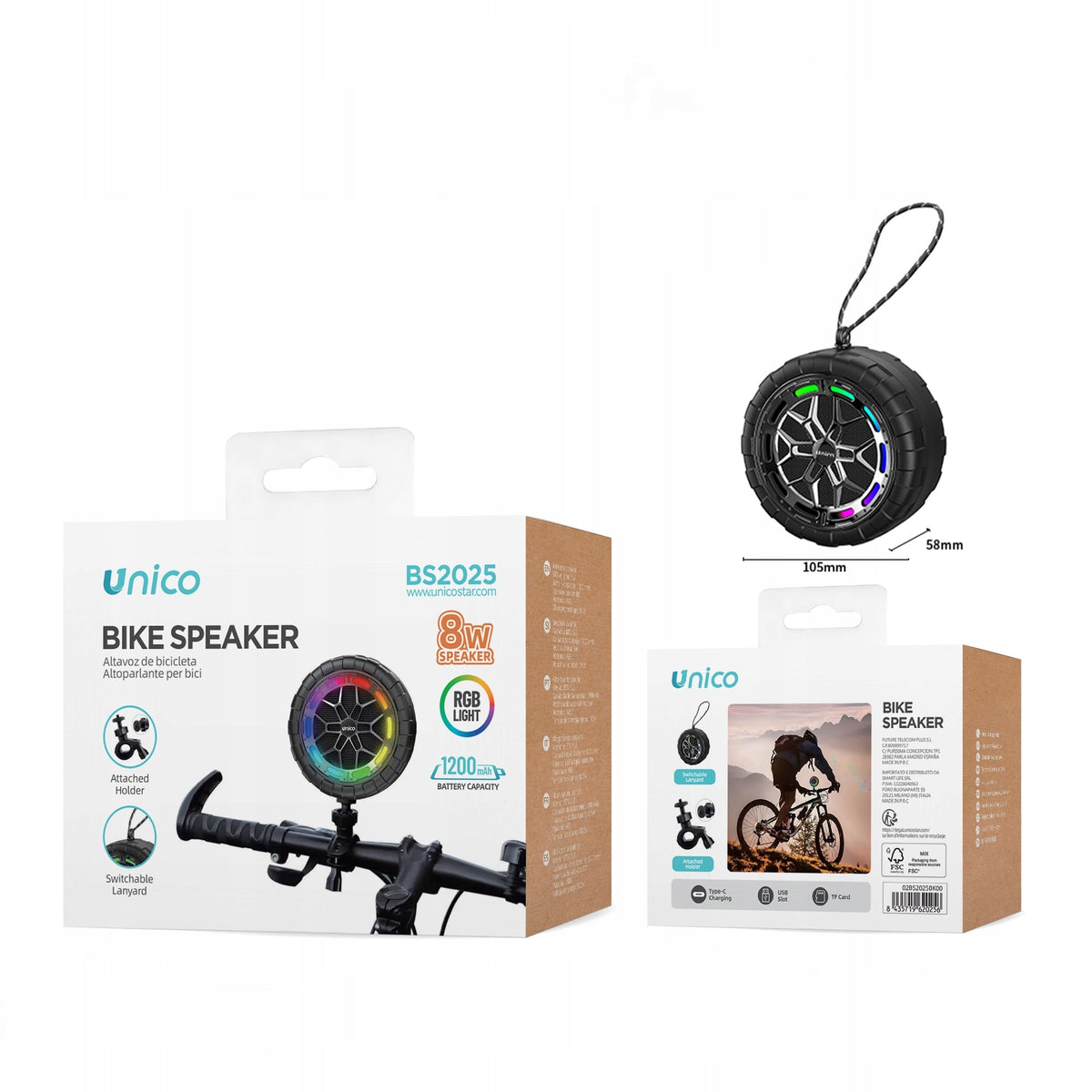 WIRELESS BLUETOOTH SPEAKER WITH BIKE SPEAKER HOLDER