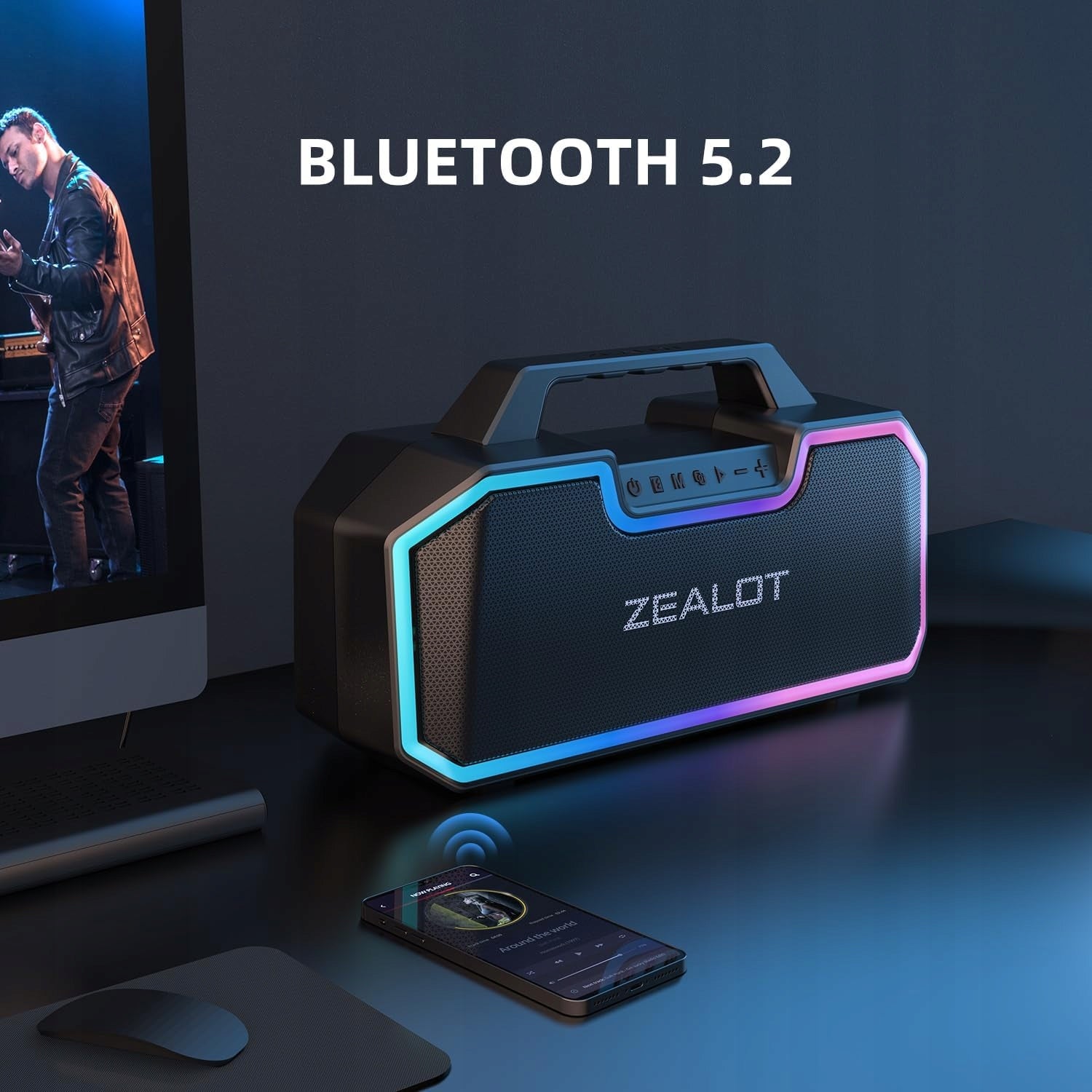 WIRELESS BLUETOOTH SPEAKER ZEALOT S57 80W 16000 mAh BT 5.2 USB AUX Manufacturer code 770913725870