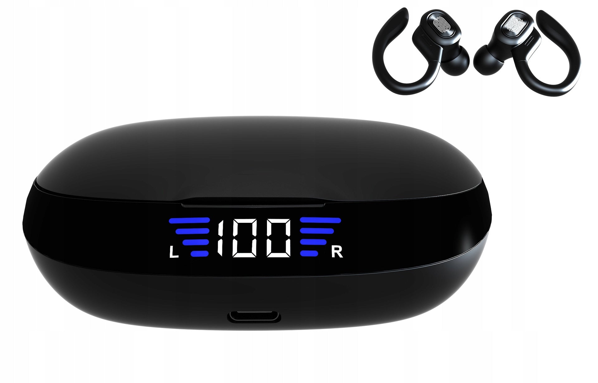 WIRELESS BLUETOOTH SPORTS HEADPHONES FOR RUNNING POWERBANK MICROPHONE Manufacturer code SŁUCHAWKI BEZPRZEWODOWE SPORTOWE BIEGANIE