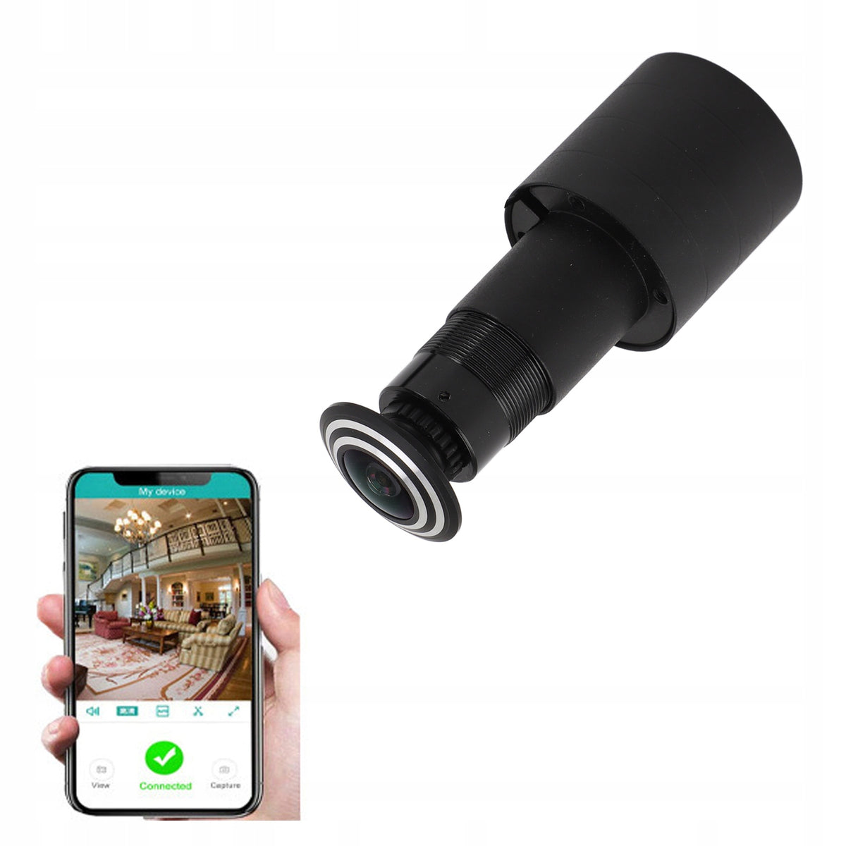 WIRELESS CAMERA FOR DOOR VIEWFINDER JUDAS TUYA SMART FULL 1080P HD WIFI