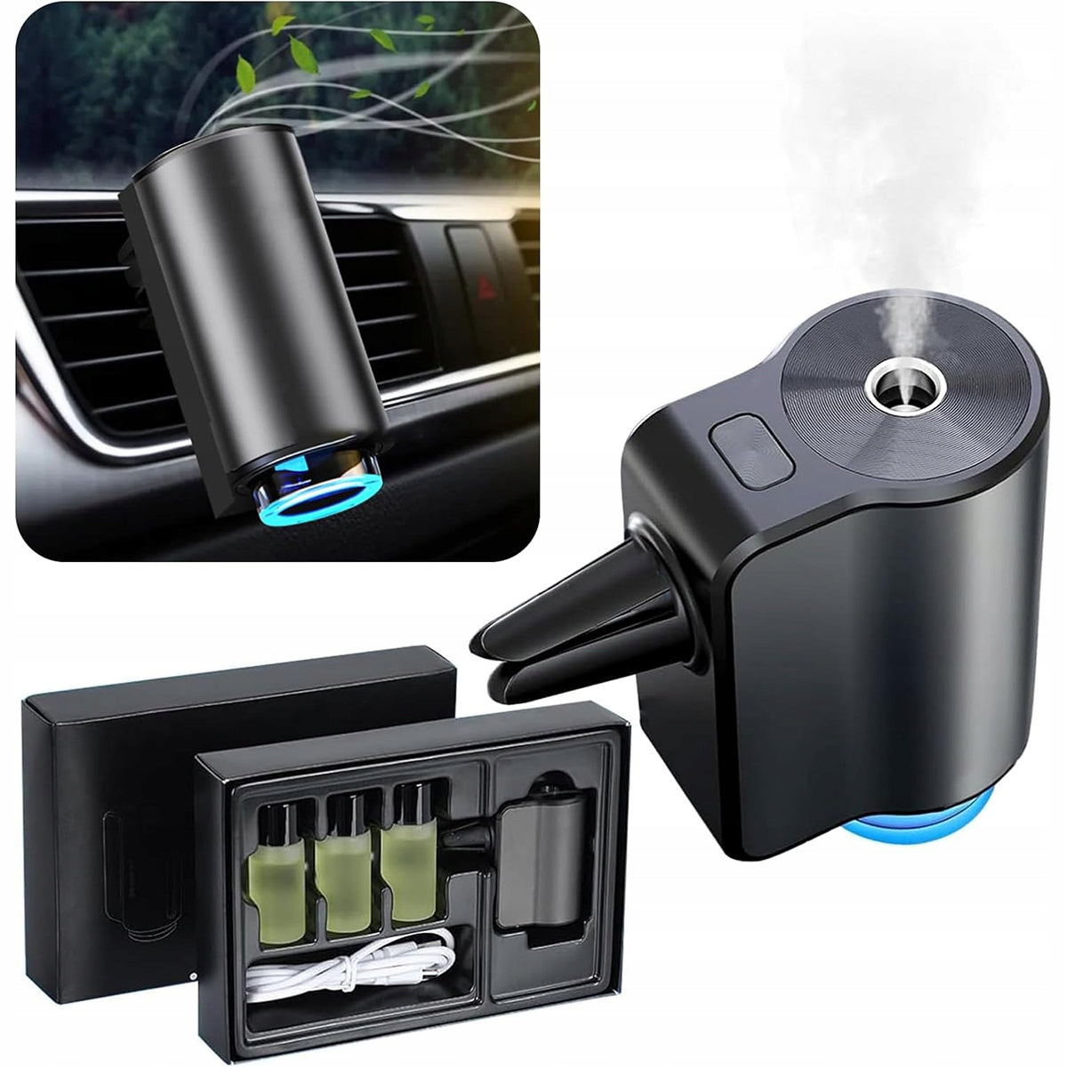 WIRELESS CAR DIFFUSER LED AROMATIZER WITH + 3 Scent