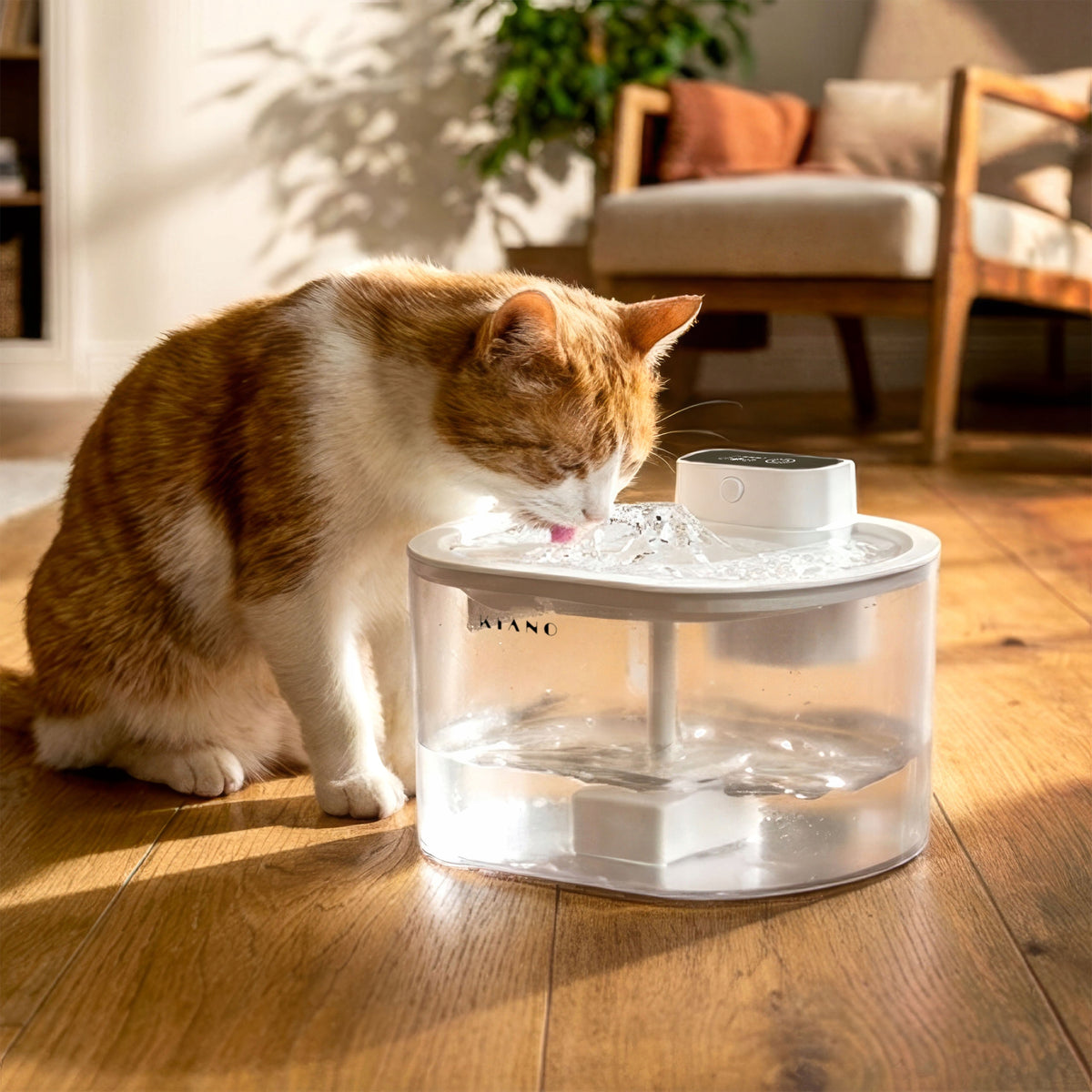 WIRELESS CAT FOUNTAIN BOWL AUTOMATIC DOG DRINKER 2,5L Manufacturer code AKC260 - Kiano Aqua - podajnik wody