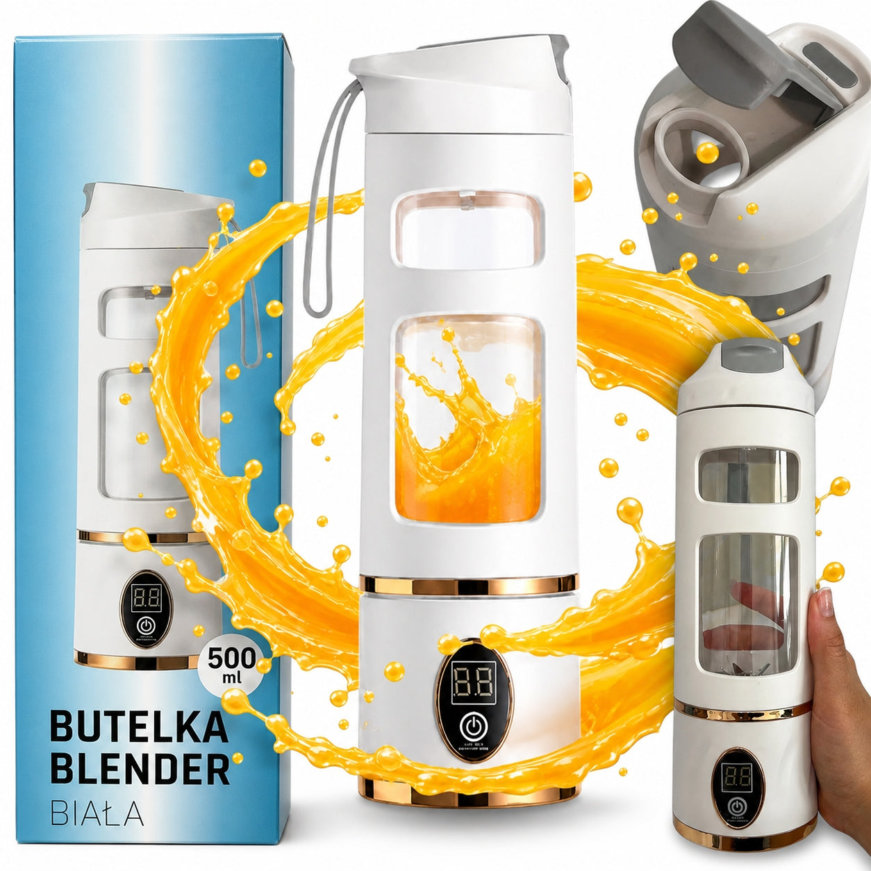 WIRELESS CUP BLENDER PORTABLE FOR SMOOTHIE COCKTAILS USB WATER BOTTLE
