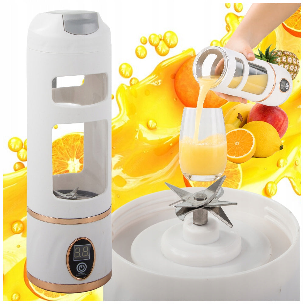WIRELESS CUP BLENDER SMOOTHIE MUG MIXER 450 ml WHITE USB