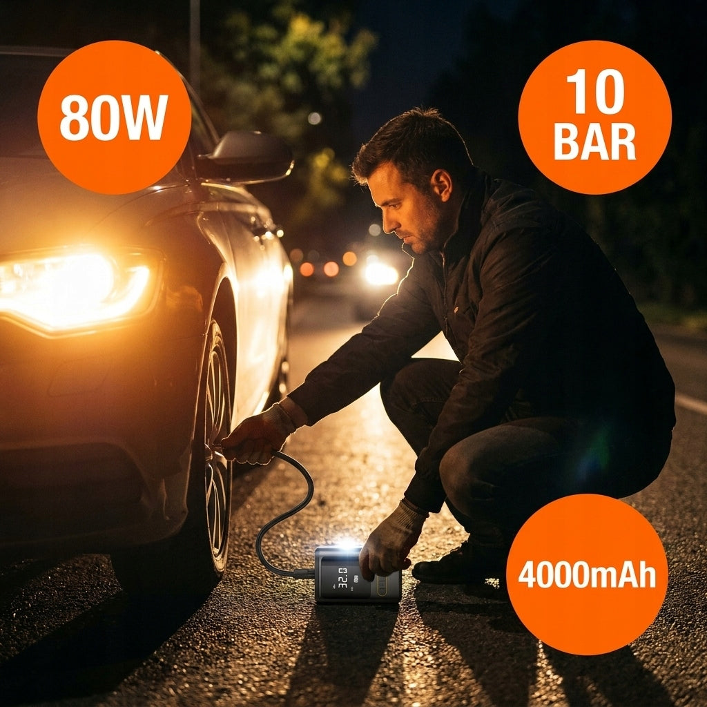 WIRELESS Compressor PUMP Electric Bicycle CAR Powerbank Manufacturer code Kompresor BEZPRZEWODOWY POMPKA Elektryczna