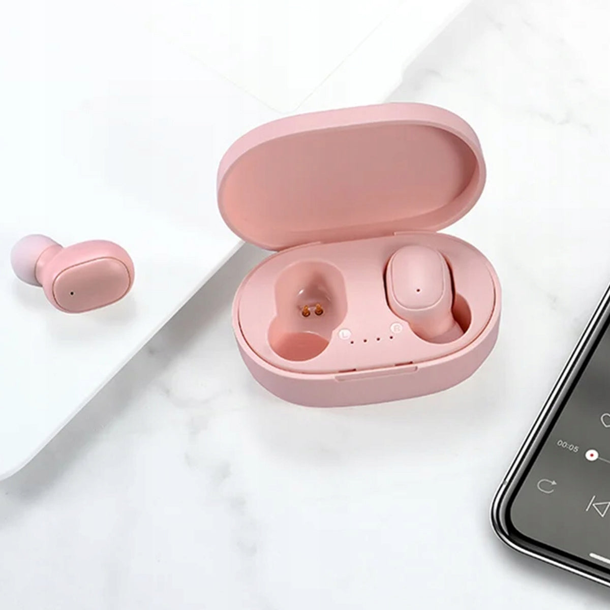 WIRELESS EARBUDS BLUETOOTH PINK A6S TWS Brand no brand