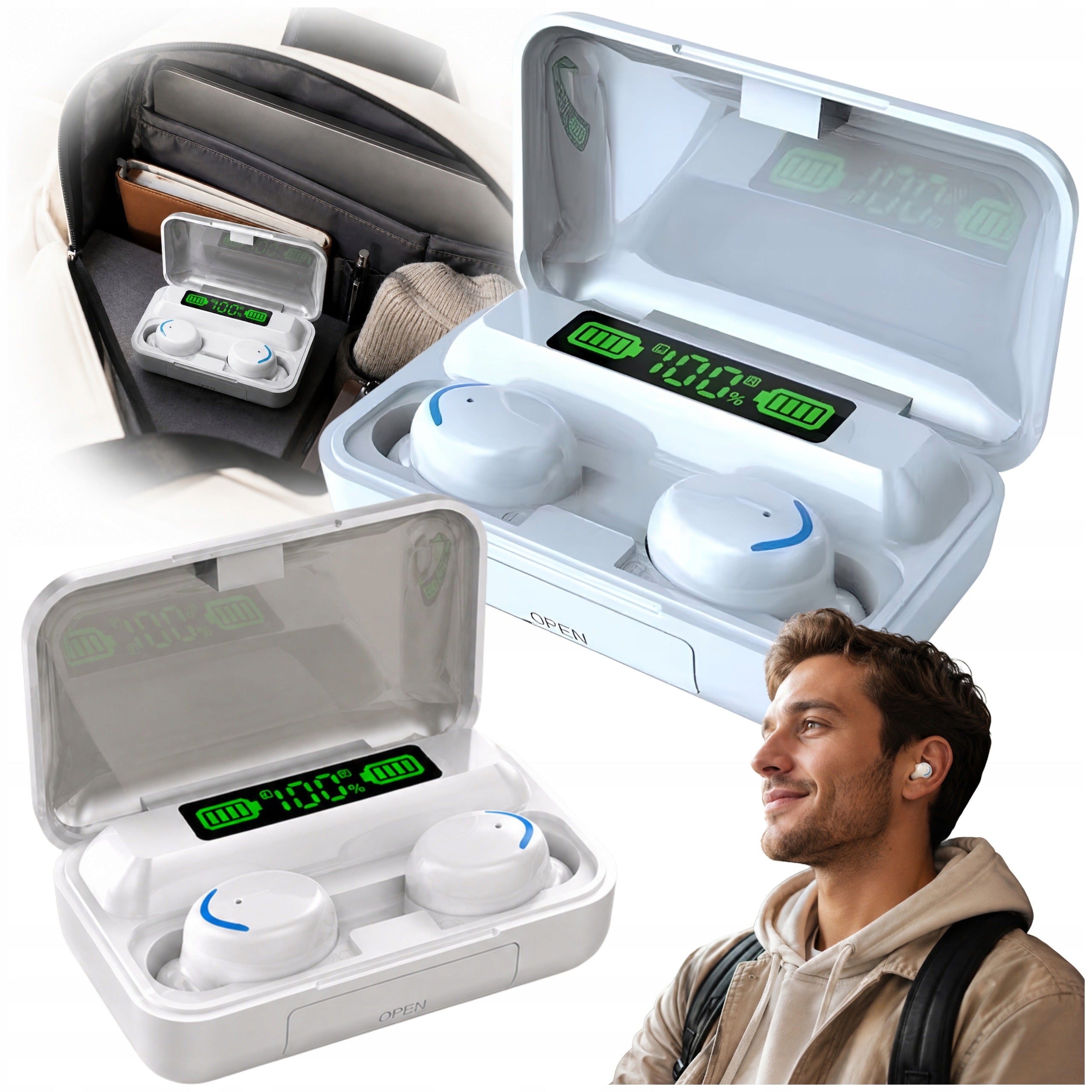 WIRELESS EARBUDS WHITE SPECDOM