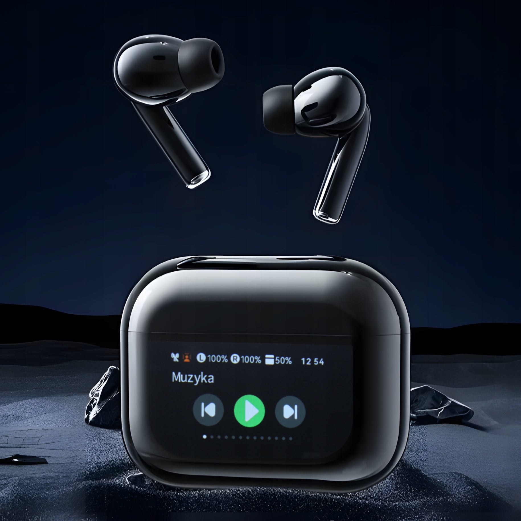 WIRELESS EARBUDS WITH MICROPHONE IN-EAR BLUETOOTH ANC TWS Manufacturer code TWS Hell Sound PRO Black
