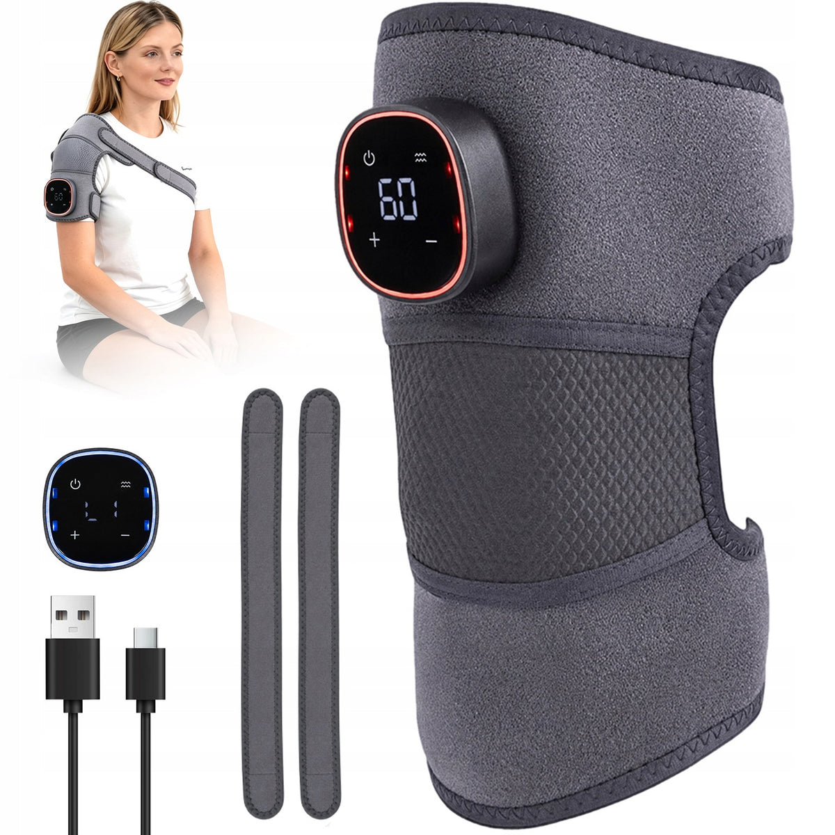 WIRELESS ELBOW KNEE MASSAGER ELBOW ORTHOSIS HEATING VIBRATION