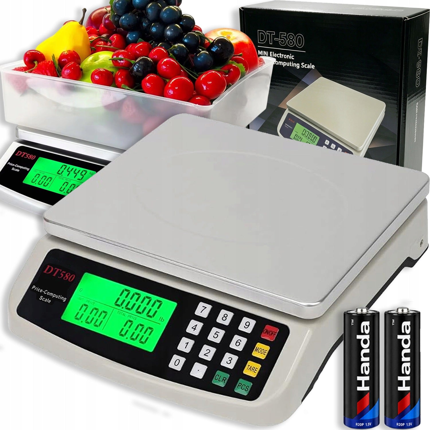 WIRELESS ELECTRIC SCALE SHOP GASTRONOMIC LCD 20KG BATTERY