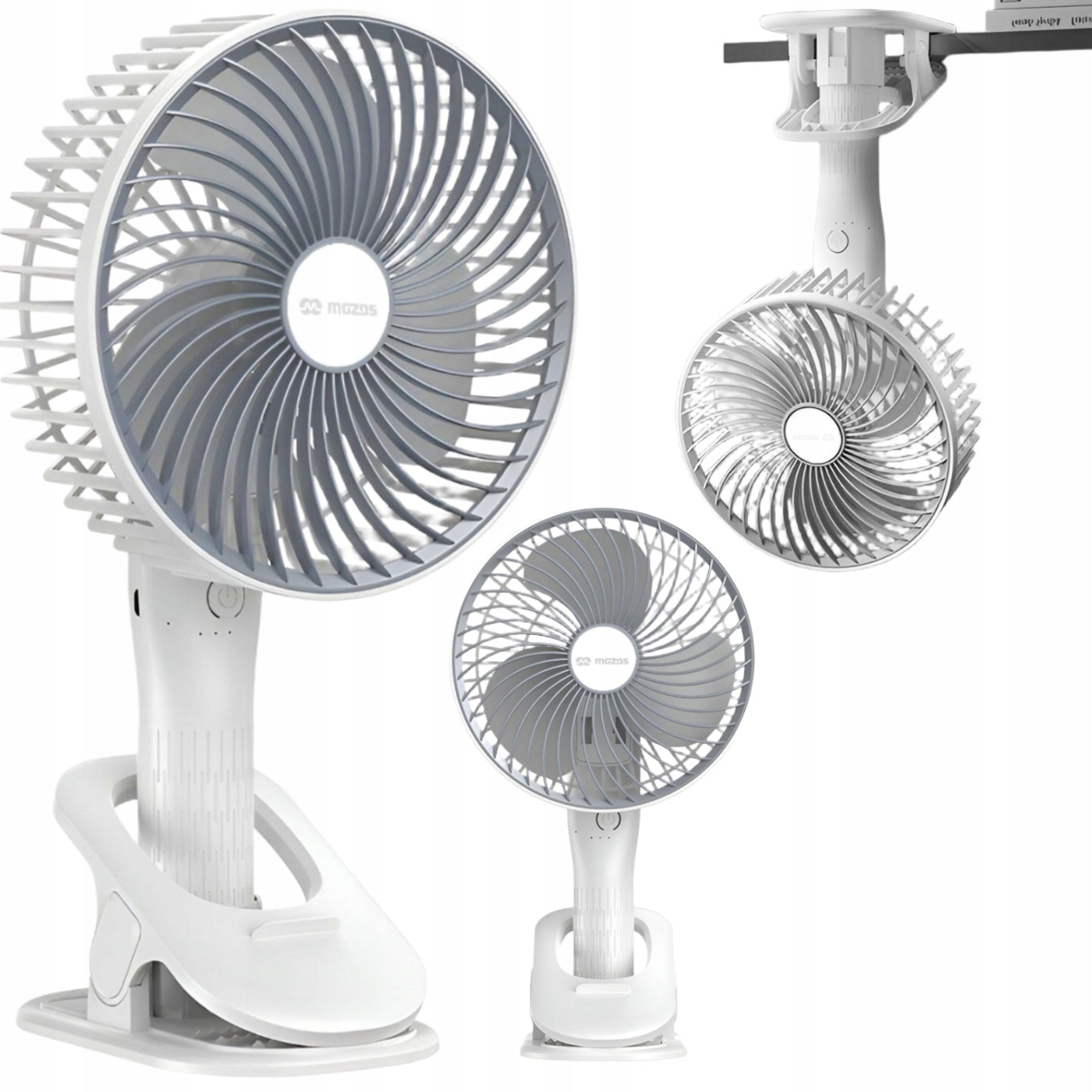 WIRELESS FAN WITH RECHARGEABLE BATTERY PORTABLE MOBILE CLIP STRONG 5W USB-C