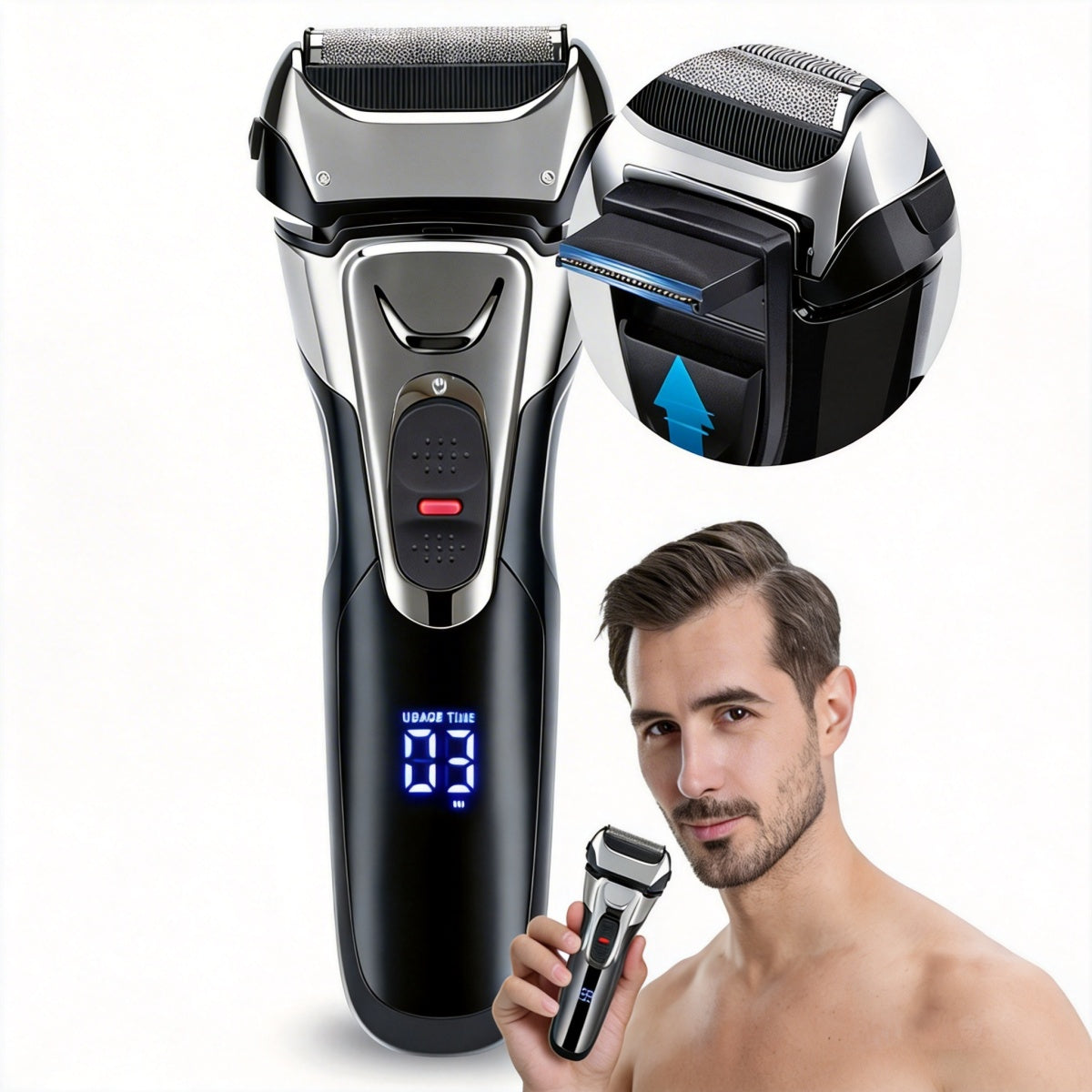 WIRELESS FOIL SHAVER FOR SHAVING BEARD HAIR MALE RAZOR Brand no brand