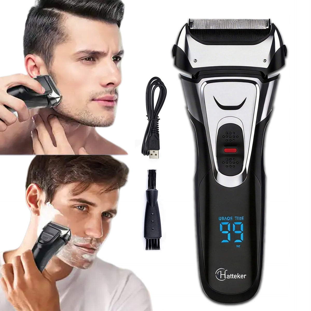WIRELESS FOIL SHAVER FOR SHAVING BEARD HAIR MALE RAZOR