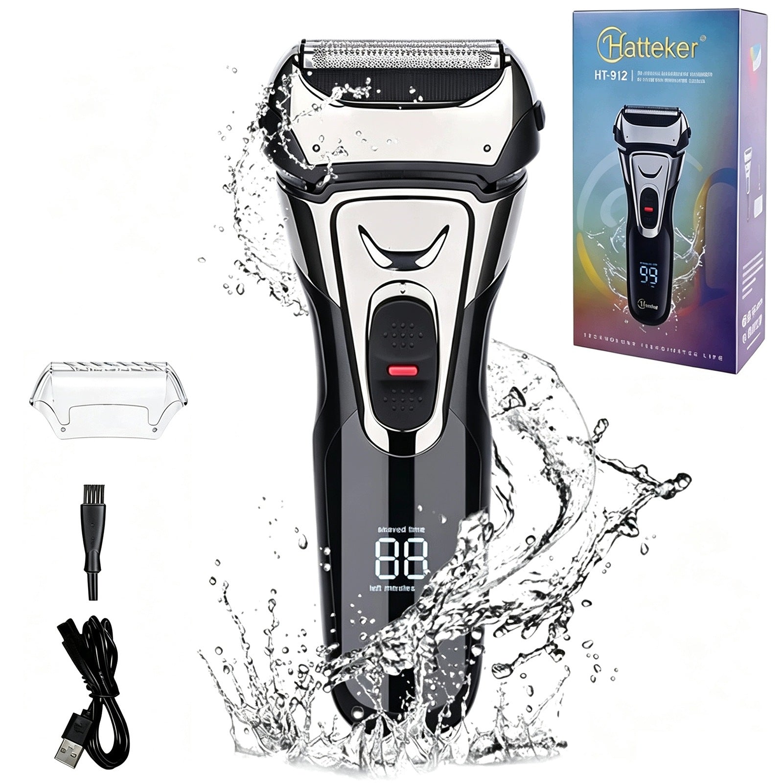 WIRELESS FOIL SHAVER FOR SHAVING BEARD HAIR MALE RAZOR