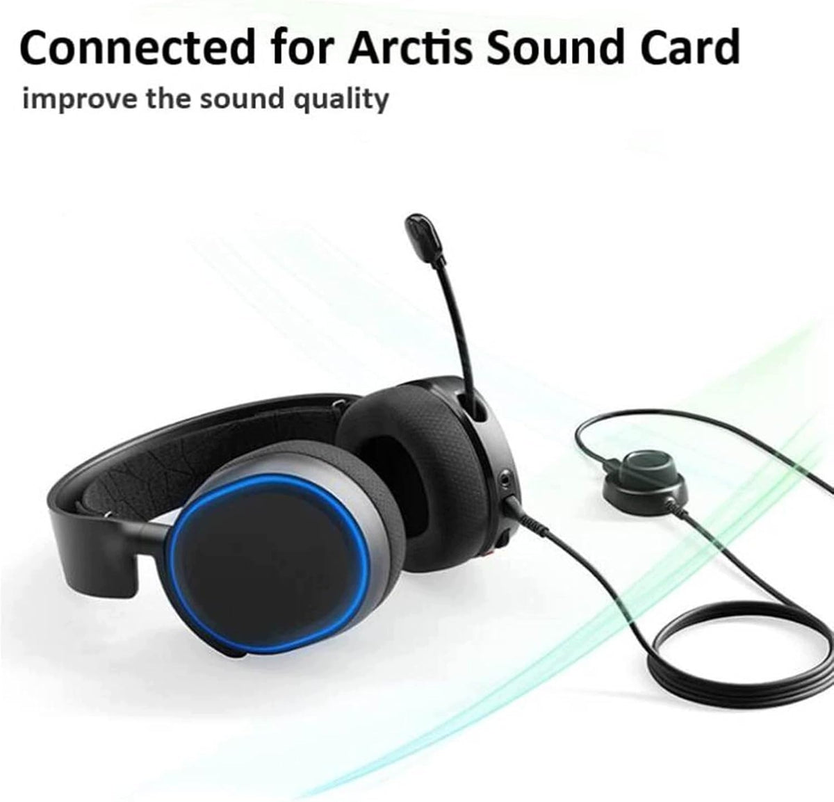 WIRELESS GAMING HEADPHONES REPLACEMENT AUDIO CABLE BRAIDED Model Bezprzewodowe Słuchawki do Gier Wymiana Kabla Audi