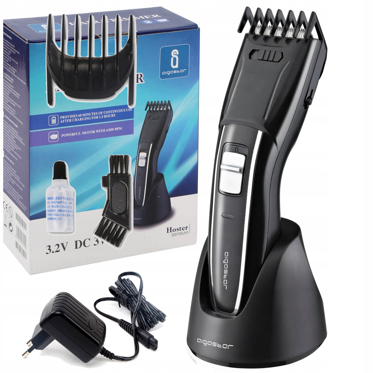 WIRELESS HAIR CLIPPER AIGOSTAR HOSTER with turbo function