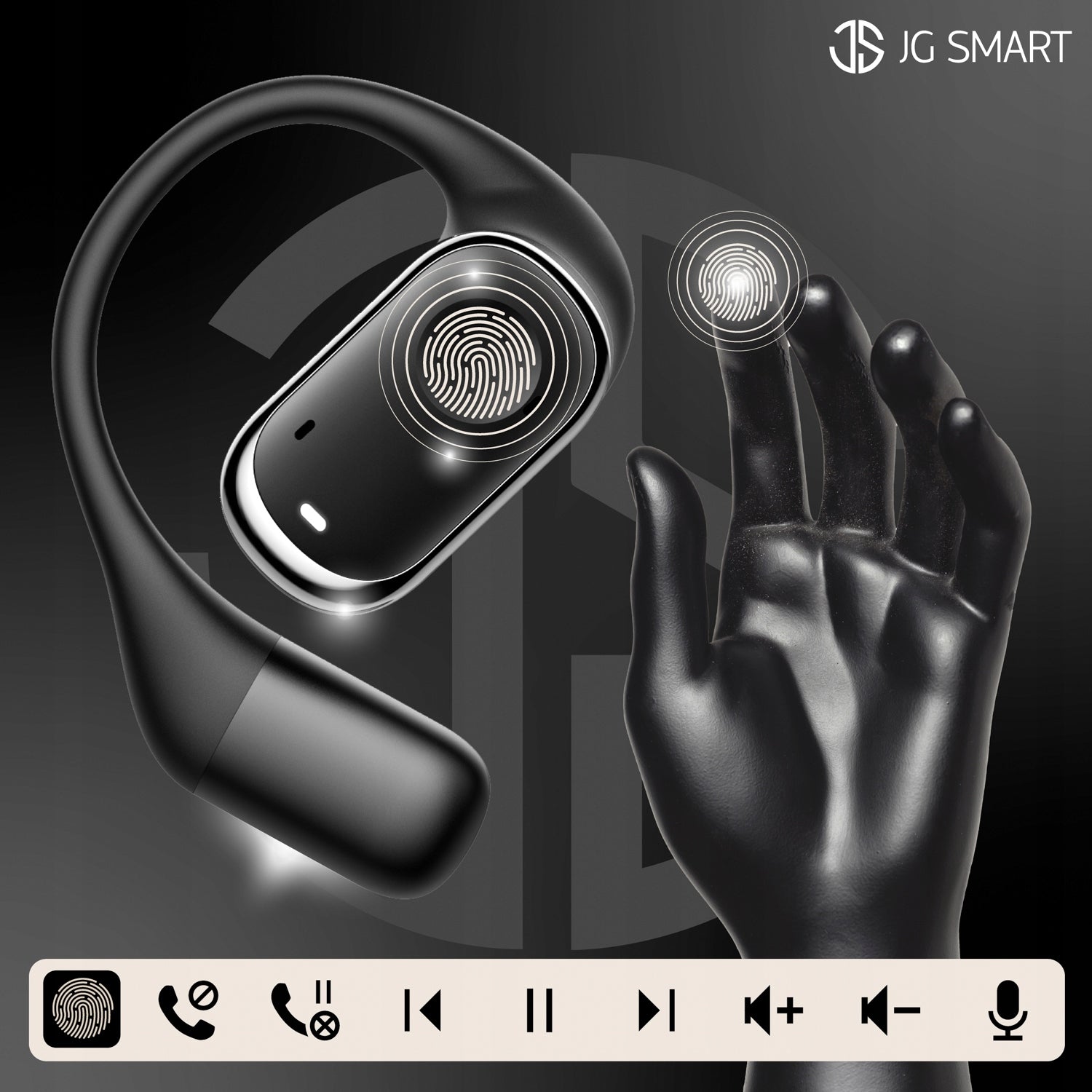 WIRELESS HEADPHONES BLUETOOTH BEHIND-THE-EAR POWERBANK FOR BIKE RUNNING SPORT Manufacturer code Słuchawki bezprzewodowe JGS-Y30 ENC