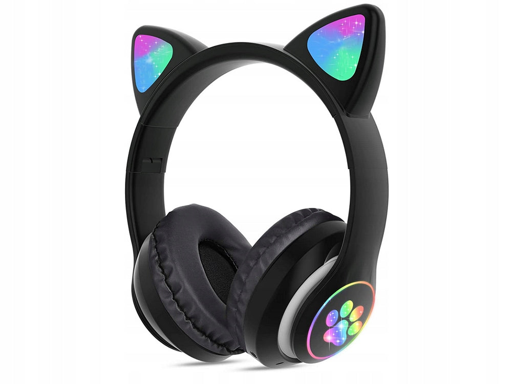 WIRELESS HEADPHONES CAT EARS BACKLIGHT BLUETOOTH Children's Day Packaging status original