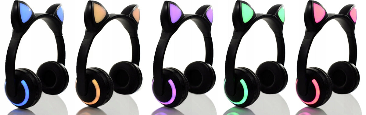 WIRELESS HEADPHONES Cat Ears LED BLUETOOTH RGB Gift for Baby Model other